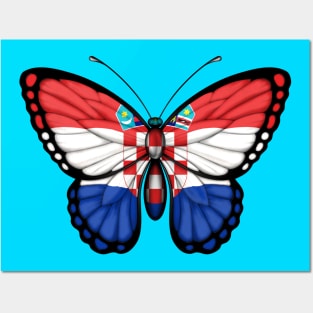Croatian Flag Butterfly Posters and Art